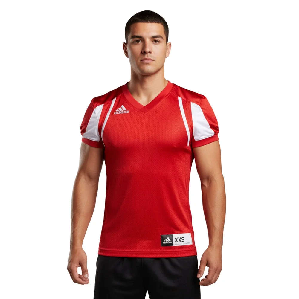 Adidas Climacool Checkdown Football Jersey XXS Men Power Red White Pull On New